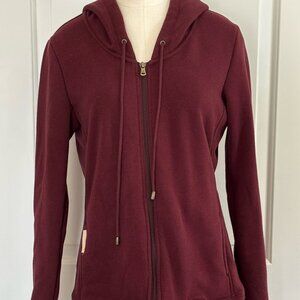 Women's UGG fleece lined sweatshirt jacket in Plum - Size S
